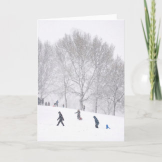 Boston common snowstorm card