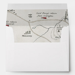 BOSTON-CONCORD MAP, 1775 ENVELOPE