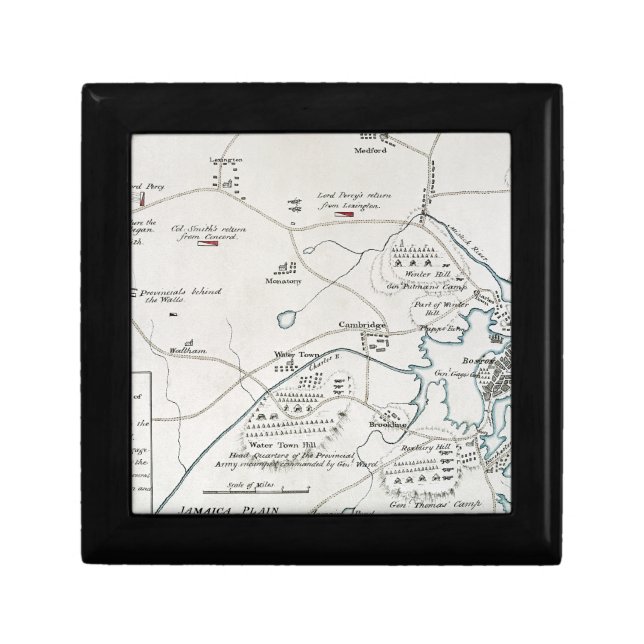 BOSTON-CONCORD MAP, 1775 GIFT BOX (Front)