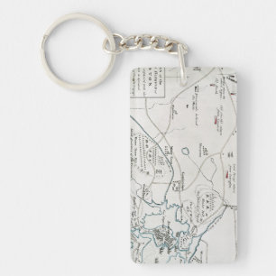 BOSTON-CONCORD MAP, 1775 KEYCHAIN