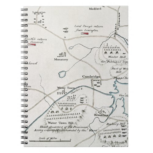 BOSTON_CONCORD MAP 1775 NOTEBOOK