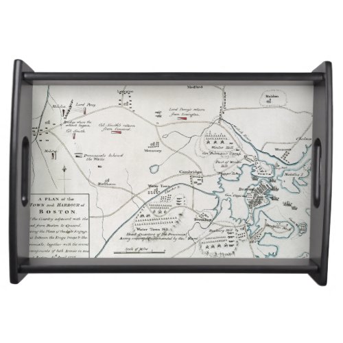 BOSTON_CONCORD MAP 1775 SERVING TRAY