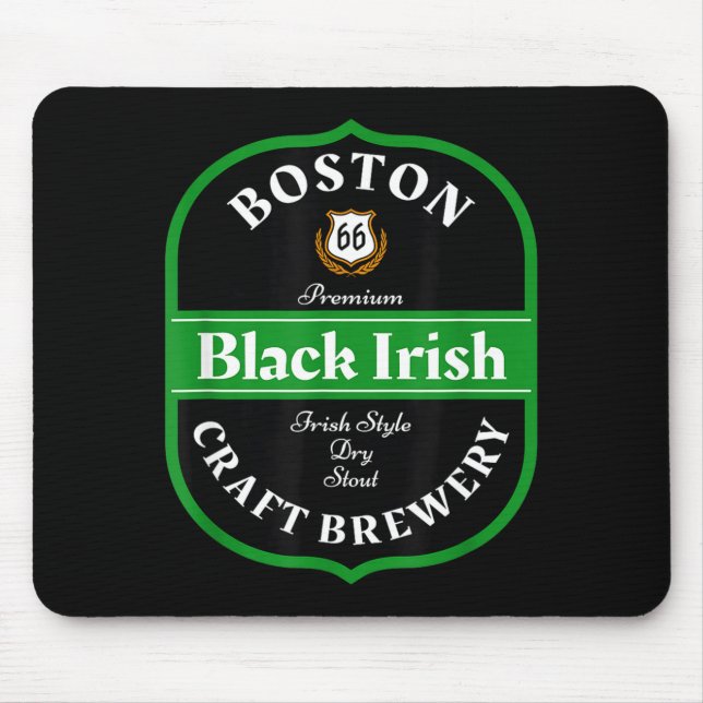 Boston Craft Brewery Boston Black Irish Stout Nove Mouse Pad (Front)