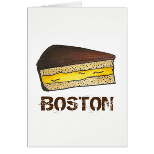 Boston Cream Creme Pie Slice Dessert Massachusetts