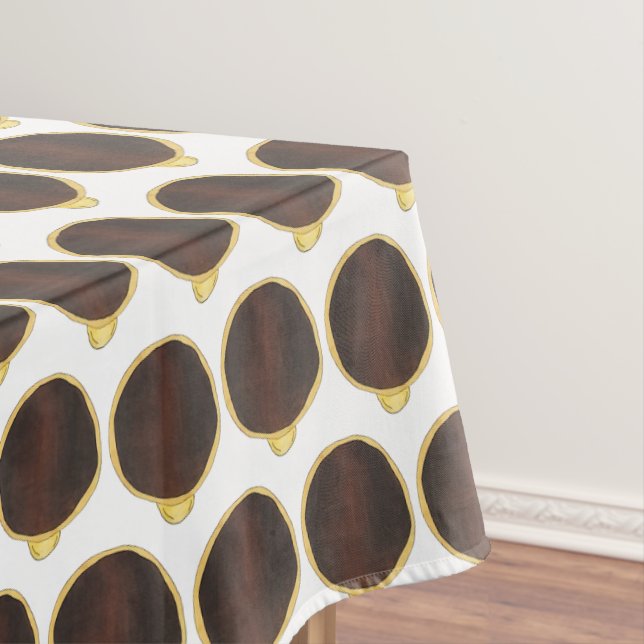 Boston Cream Donut Doughnut Custard Chocolate Tablecloth (In Situ)