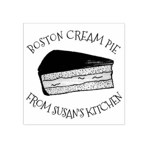 Boston Cream Pie Baked By From The Kitchen Of Rubber Stamp