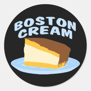 Boston Cream Pie Classic Round Sticker