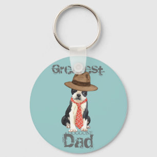 Boston Dad Keychain