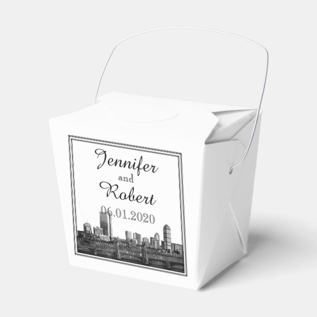 Boston Destination Wedding Favor Box (Front Side)