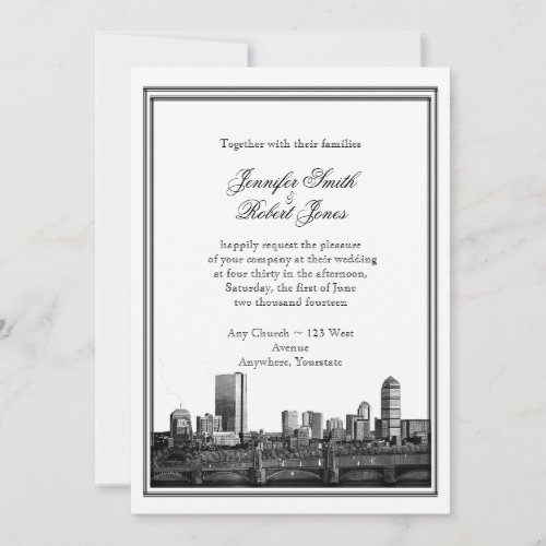 Boston Destination Wedding Invitation