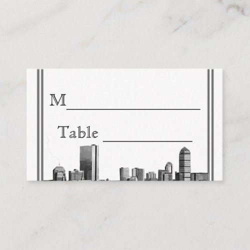 Boston Destination Wedding Place Card Business Cards