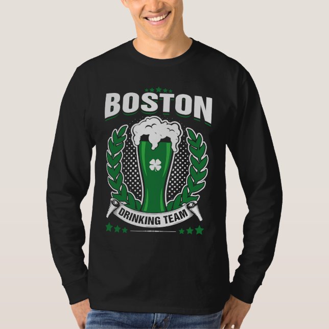 Boston Drinking Team St Patrick's Day T-Shirt (Front)