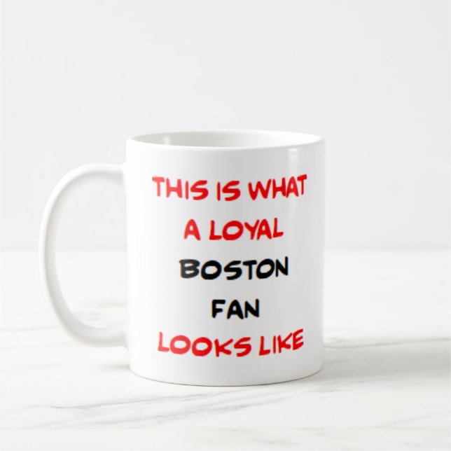 boston fan, loyal coffee mug (Left)