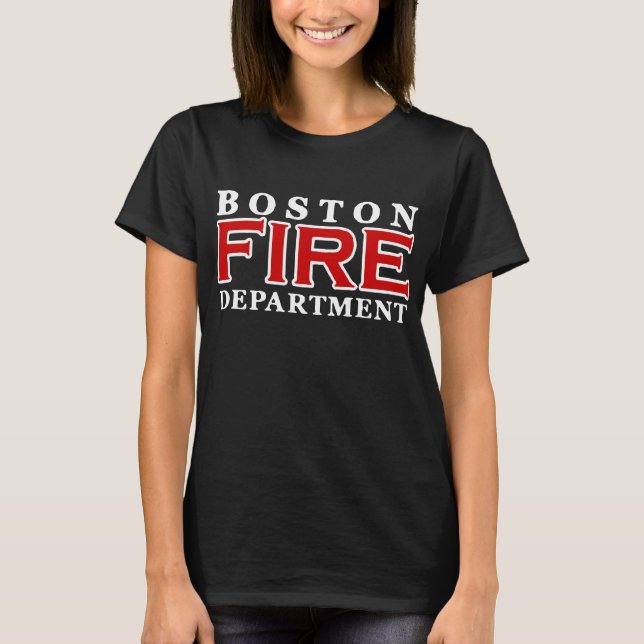Boston Fire Department Large Dept Duty Boston T-Sh T-Shirt (Front)