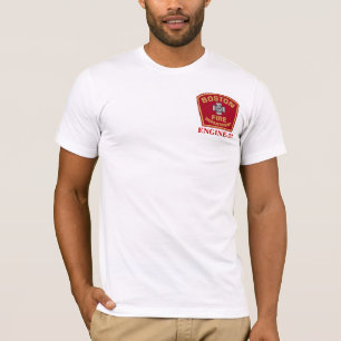 Boston Fire Engine-33 White Tee
