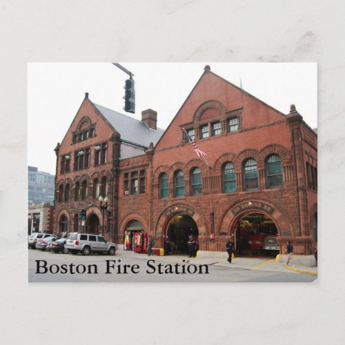 Boston Fire Station Postcard