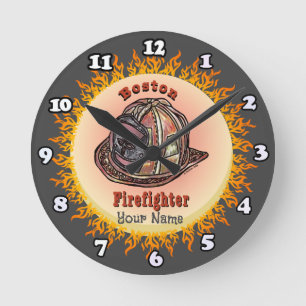 Boston Firefighter  clock