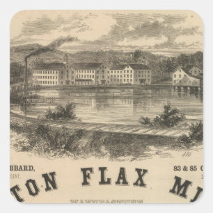 Boston Flax Mills Square Sticker