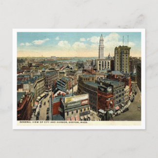 Boston, General View Vintage 1918 Postcard