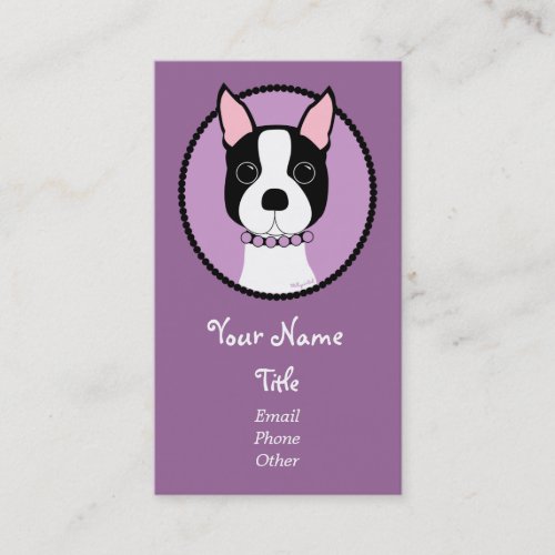 Boston Girl! Purple Business Card Template