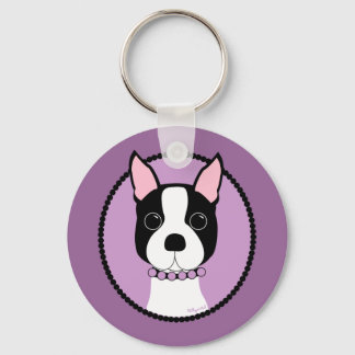 Boston Girl! Purple Keychain