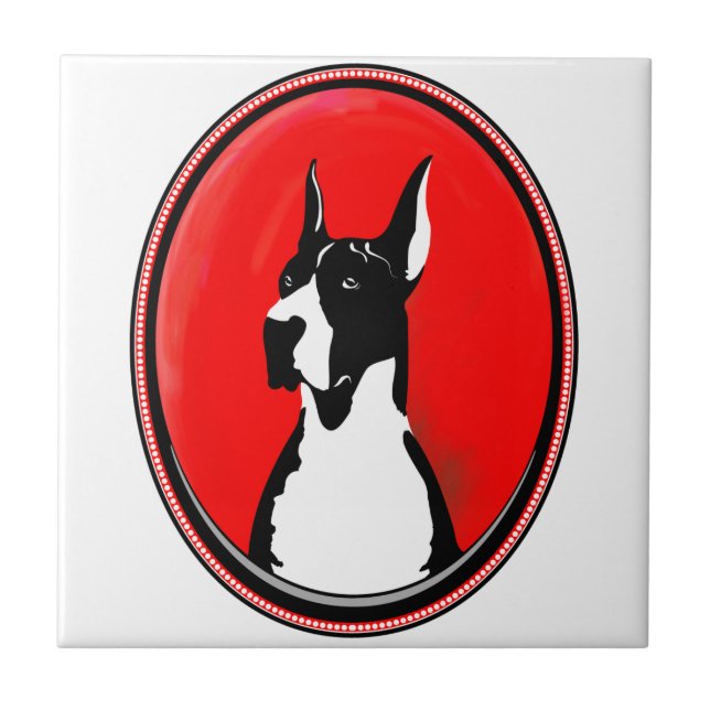 Boston Great Dane Potrati Tile (Front)