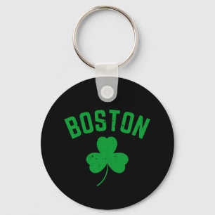 Boston Green Lucky Shamrock Keychain