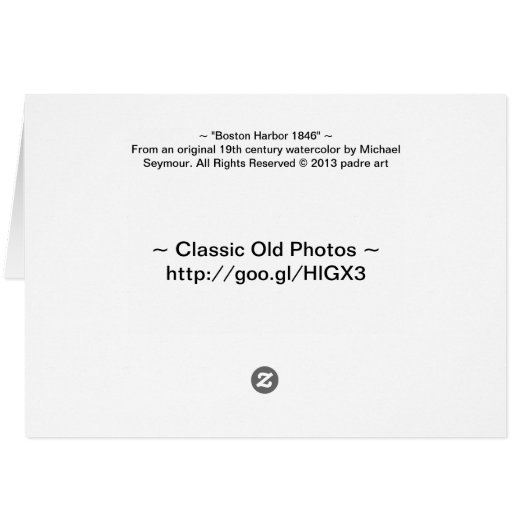 Boston Harbor 1846 (Back Horizontal)