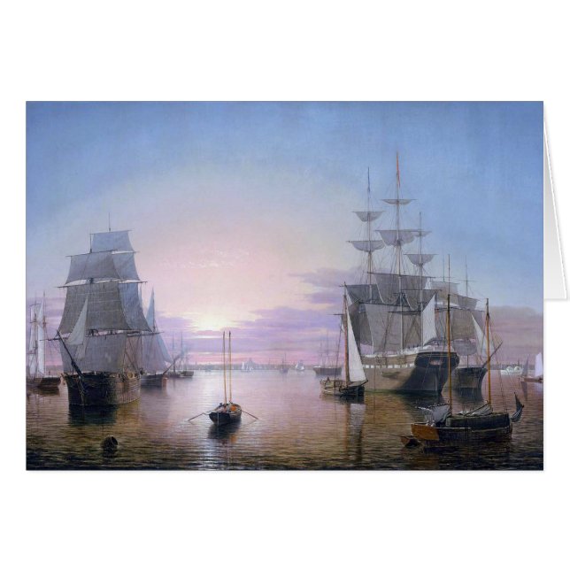 Boston Harbor 1850 Cards (Front Horizontal)