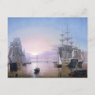 Boston Harbor 1850 Postcard