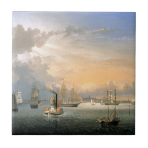 Boston Harbor 1854 Ceramic Tile
