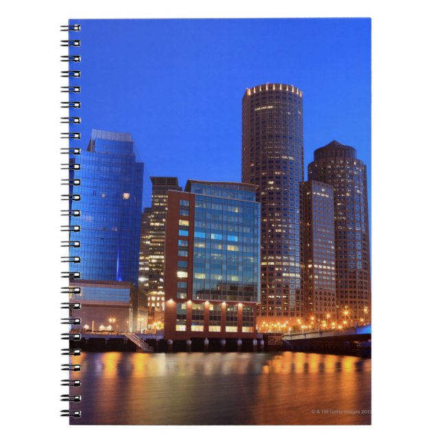 Boston Harbor and skyline.  Boston is one of the 5 Notebook (Front)