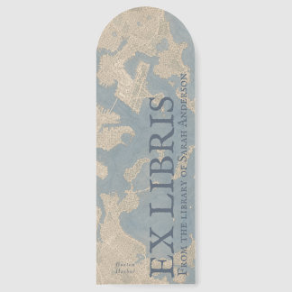 Boston Harbor Ex Libris Bookmark
