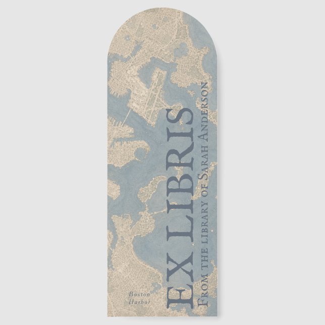 Boston Harbor Ex Libris Bookmark (Front)