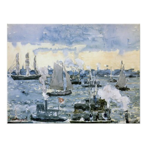 Boston Harbor fine art painting Poster