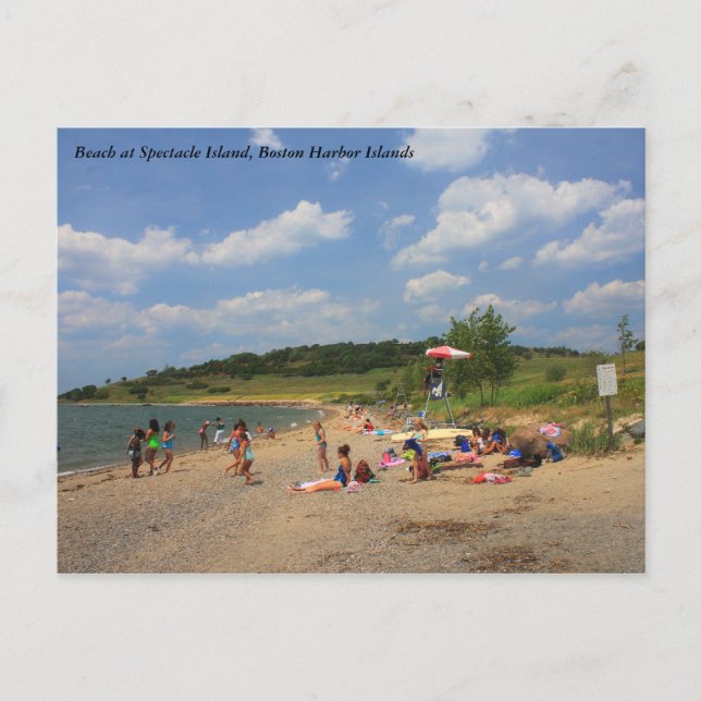 Boston Harbor Islands Spectacle Island Beach Postcard (Front)