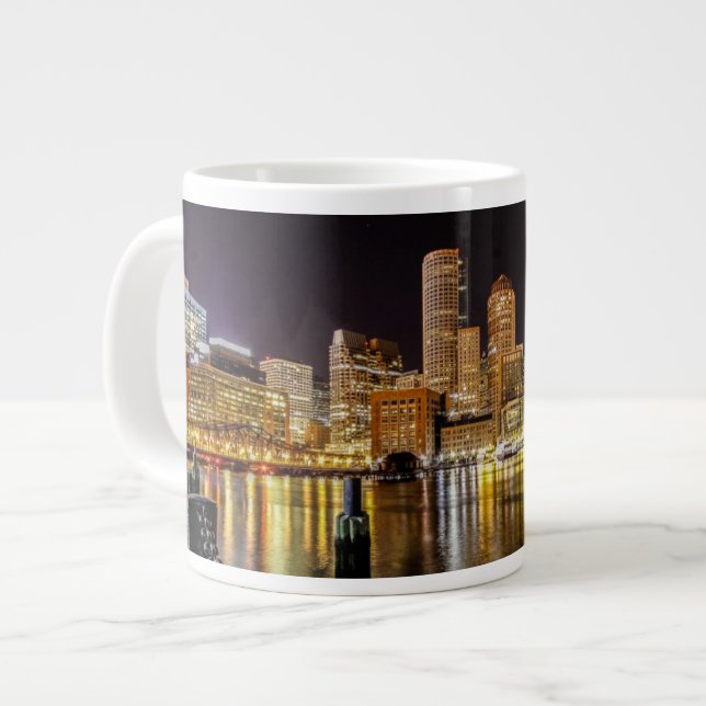 Boston Harbor Large Coffee Mug (Front Left)