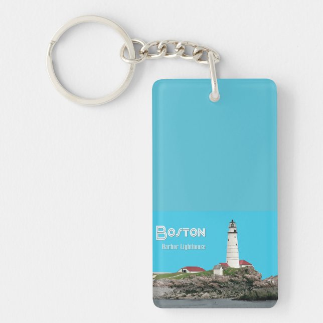 Boston Harbor Lighthouse Keychain (Front)