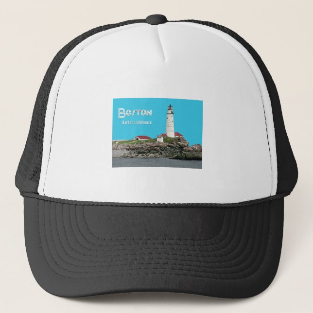 Boston Harbor Lighthouse Trucker Hat (Front)