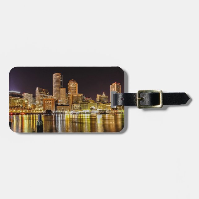 Boston Harbor Luggage Tag (Front Horizontal)