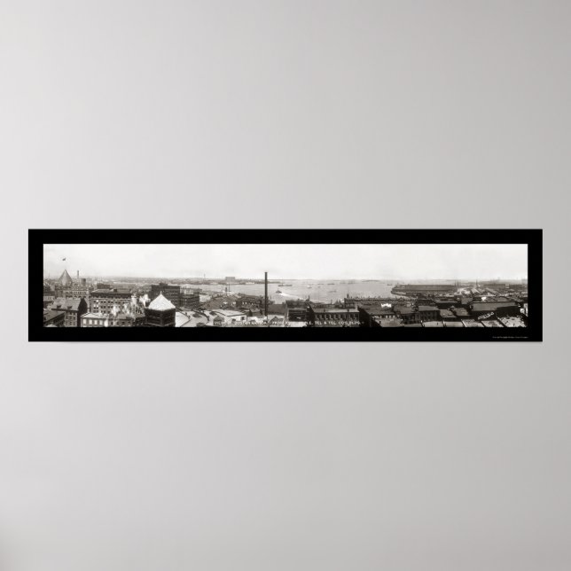 Boston Harbor, MA Photo 1912 Poster (Front)