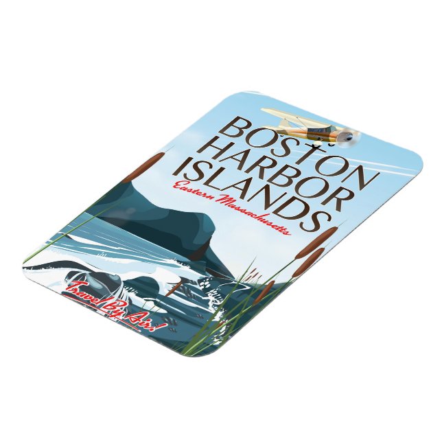 Boston Harbor Massachusetts Flight poster Magnet (Left Side)