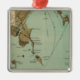 Boston Harbor Metal Ornament