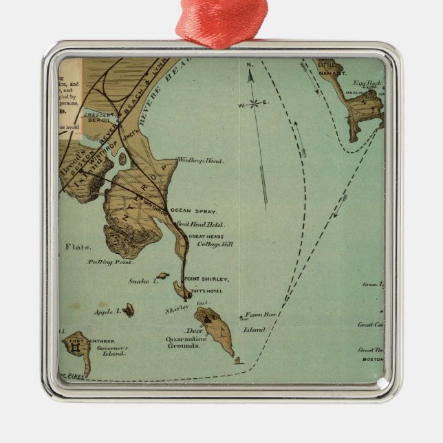 Boston Harbor Metal Ornament (Front)