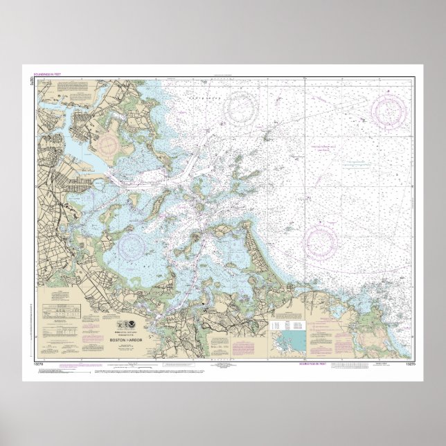 Boston Harbor Nautical Chart 13270 (Front)