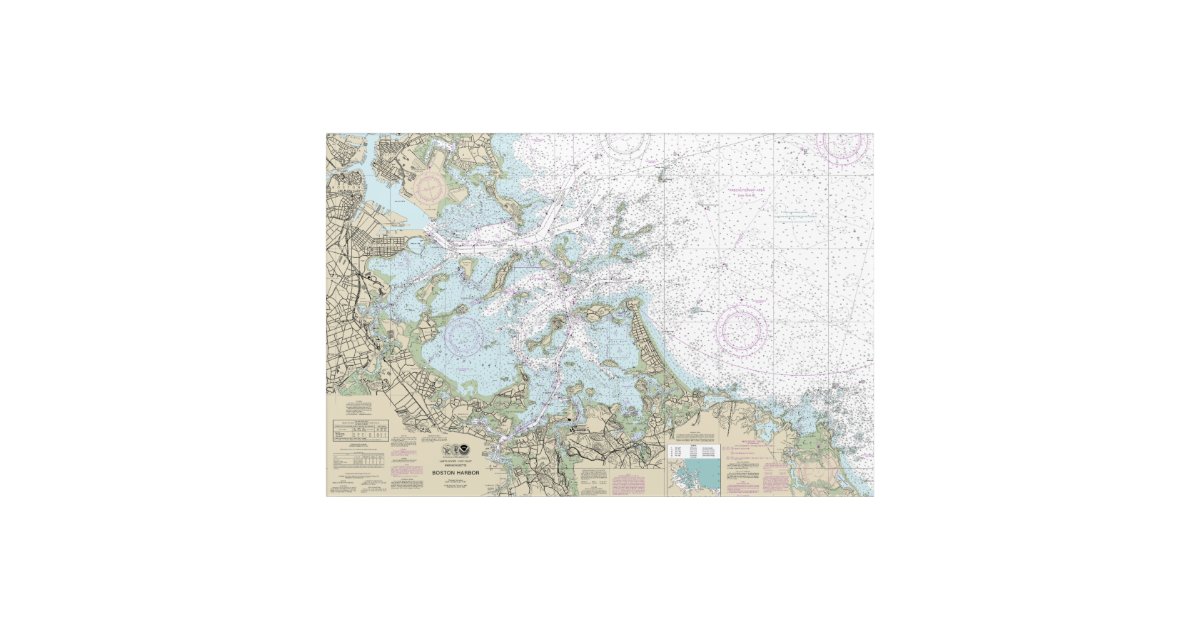 Boston Harbor Nautical Chart 13270 Acrylic Print Zazzle