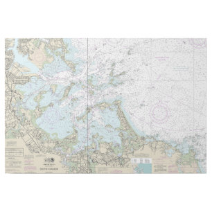 Boston Harbor Nautical Chart 13270 Gallery Wrap