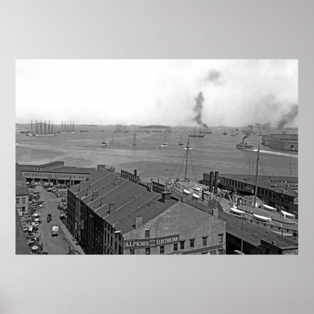 Boston Harbor Overview Poster (Front)