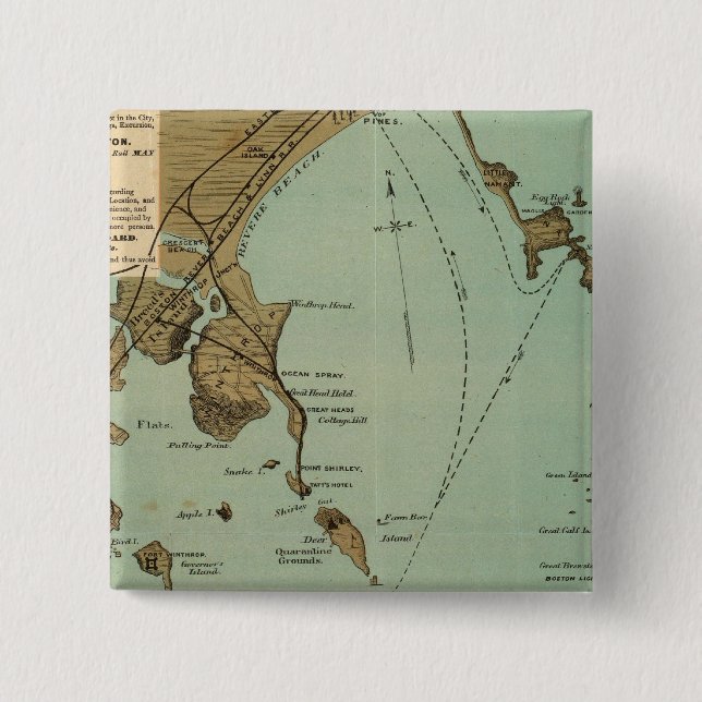 Boston Harbor Pinback Button (Front)