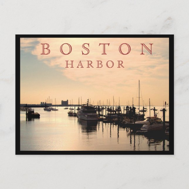 Boston Harbor Postcard (Front)